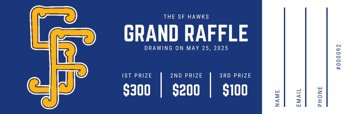 SF Hawks Raffle Ticket